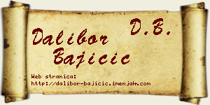 Dalibor Bajičić vizit kartica